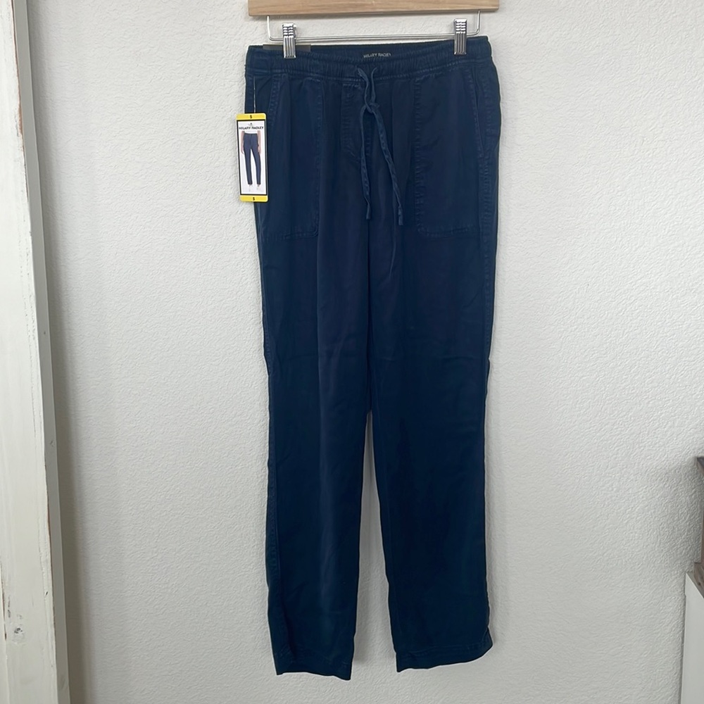 Hilary Radley Navy Pull On Tencel Drawstring Pants Women’s Small NWT NEW
